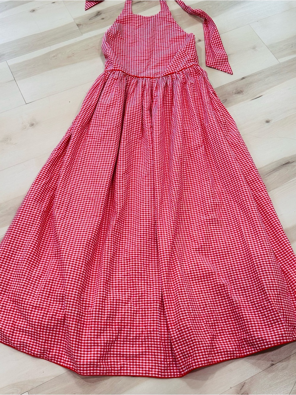 Tuckernuck Red Gingham Marcie Dress Sz M Feminine Costal Preppy Summer Casual - Picture 8 of 15